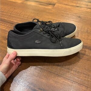 LACOSTE ‘Outdoor 2 SRM’ Sneakers - US 13 Black Leather Lace Up